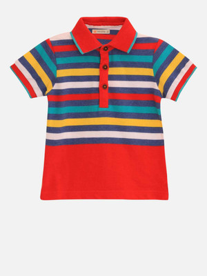 

Mini Klub Boys Printed Cotton T Shirt(Red, Pack of 1