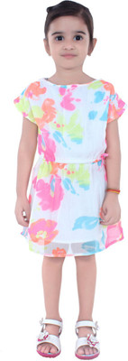 

Shilpbazaar Girls Midi/Knee Length Casual Dress(Multicolor, Half Sleeve