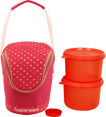 

Tupperware 3lunchboxs 3 Containers Lunch Box(900 ml), Pink;red