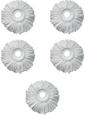 

JRDS Set of 5 360 Rotating Magic Refills Wet & Dry Mop(White)