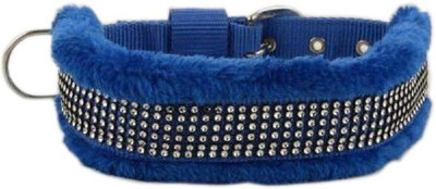 

Skora FANCY BLUE 1.25 Inch Nylon Fur  Dog Collar Dog Anti-stress Collar(, BLUE