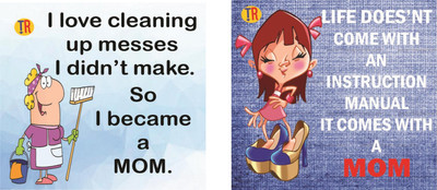 

MANUAL CLEANING MOMS Paper Print(12 inch X 12 inch, Rolled)