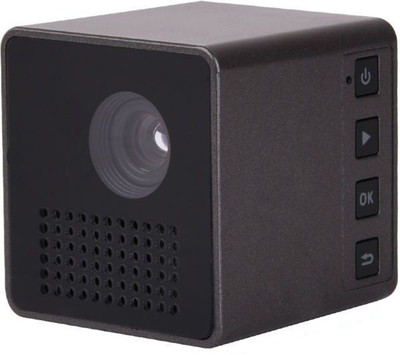 

Microware P1 Led Projector Smart Smallest Cubic Projector Portable Projector(Black)