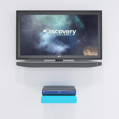 

Onlineshoppee Set top box MDF Wall Shelf(Number of Shelves - 1, Blue)