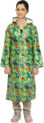 

Finery Self Design Boys & Girls Raincoat, Green