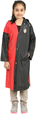 

Finery Solid Boys & Girls Raincoat, Redblack