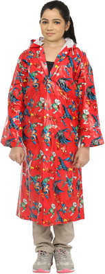 

Finery Self Design Boys & Girls Raincoat, Red