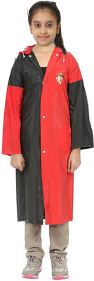 

Finery Solid Boys & Girls Raincoat, Blackred