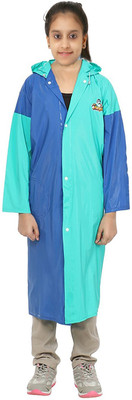 

Finery Solid Boys & Girls Raincoat, Bluegreen