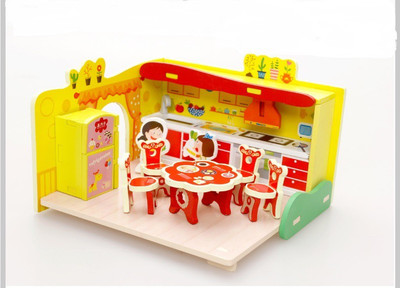 

Montez 3D Dream Kitchen Wooden Assembling Toy (Multicolor)