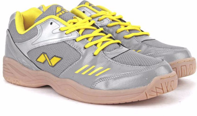 

Nivia Grey HY-COURT Badminton Shoes For Men(Grey