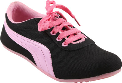 

justfab Canvas Shoes For Women(Black, Pink