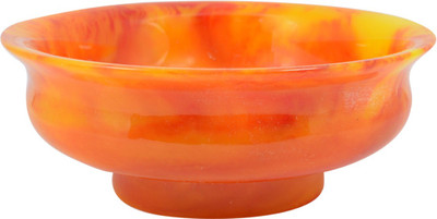

Reiki Crystal Products Vastu Feng Shui Polish Amber Bowl Big Good Luck And Prosperity Decorative Showpiece - 6 cm(Porcelain, Orange)