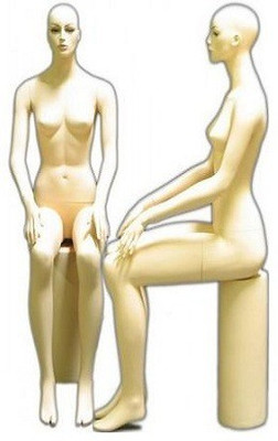 

Adams Mannequins Female Squat Mannequin Decorative Showpiece - 137.16 cm(Plastic, White)
