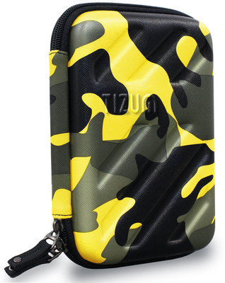 

Tizum Portable Universal Travel Organizer Pouch for Cosmetic Makeup Brush Jewelry - Rugged, Shock Proof & Water Resistant Multi Purpose Vanity Box(Yellow)