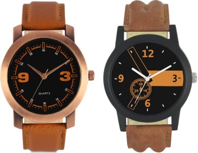 Shivam Retail Stylish Brown Strap02 Professional Look Combo Analog Watch  - For Men   Watches  (Shivam Retail)