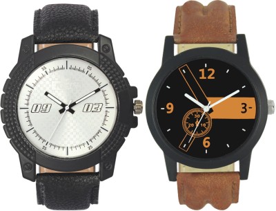 Shivam Retail Stylish Black And Brown38 Professional Look Combo Analog Watch  - For Men   Watches  (Shivam Retail)