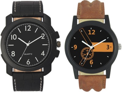 Shivam Retail Stylish Full Black And Brown Professional Look Combo Analog Watch  - For Men   Watches  (Shivam Retail)