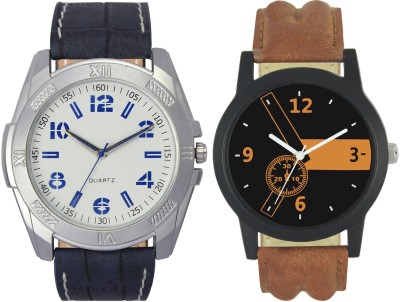 Shivam Retail Stylish Blue And Brown24 Professional Look Combo Analog Watch  - For Men   Watches  (Shivam Retail)