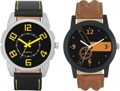 Shivam Retail Stylish Black And Brown25 Professional Look Combo Analog Watch  - For Men   Watches  (Shivam Retail)