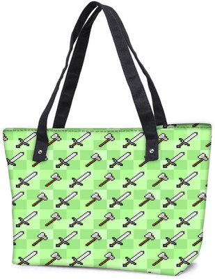 

Snoogg Pack Of 2 Sword And Axe Combo Tote Shopping Grocery Bag With Coin Pencil Purse Shoulder Bag(Multicolor, 5 L)