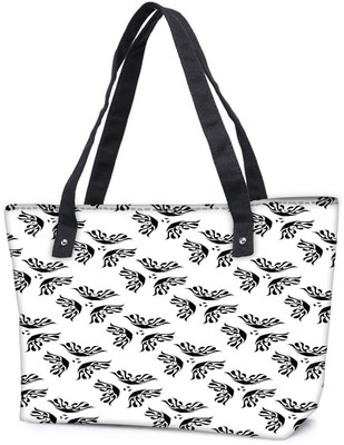 

Snoogg Pack Of 2 Black Butterflies Combo Tote Shopping Grocery Bag With Coin Pencil Purse Shoulder Bag(Multicolor, 15 L)