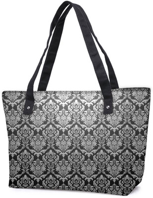 

Snoogg Pack Of 2 Abstract Grey Pattern 1 Combo Tote Shopping Grocery Bag With Coin Pencil Purse Shoulder Bag(Multicolor, 15 L)