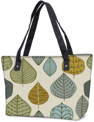 

Snoogg Pack Of 2 Standing Leaves Combo Tote Shopping Grocery Bag With Coin Pencil Purse Shoulder Bag(Multicolor, 5 L)