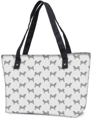 

Snoogg Pack Of 2 Dogs In Grey Pattern Combo Tote Shopping Grocery Bag With Coin Pencil Purse Shoulder Bag(Multicolor, 15 L)