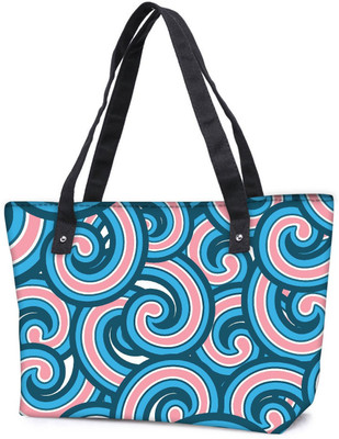 

Snoogg Pack Of 2 Abstract Multicolor Pattern Combo Tote Shopping Grocery Bag With Coin Pencil Purse Shoulder Bag(Multicolor, 5 L)