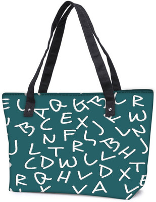 

Snoogg Pack Of 2 Alphabets Combo Tote Shopping Grocery Bag With Coin Pencil Purse Shoulder Bag(Multicolor, 15 L)
