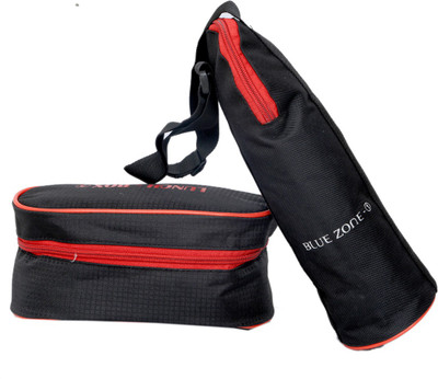 

Kuber Industries Insulated Lunch Box Cover & Water Bottle Case , Carry Bag 1 Ltr Waterproof Lunch Bag(Black, 4 inch)