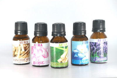 AuraDecor Undiluted Aromatheraphy Aroma Oil, Set of 5(15 ml)