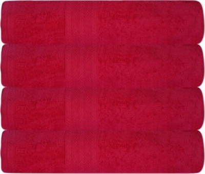 

Shopping Store Cotton 450 GSM Bath Towel(Pack of 4, Red)