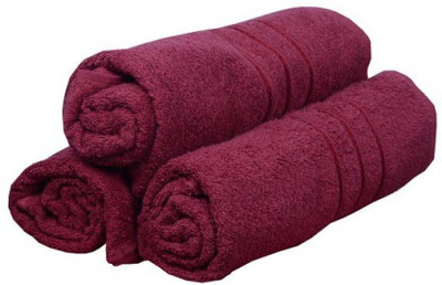 

Shopping Store Cotton 450 GSM Bath Towel(Pack of 3, Maroon), Marron
