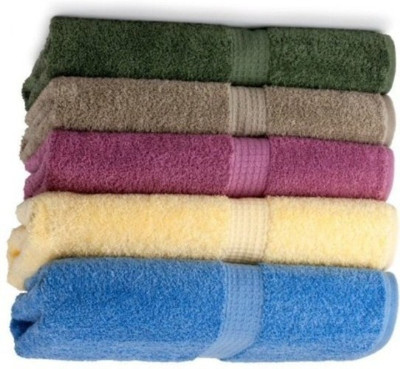 

Shopping Store Cotton 450 GSM Bath Towel(Pack of 5, Multicolor), Mulitc color