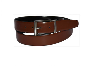 

Pellezzari Men Formal Multicolor Genuine Leather Reversible Belt, Black & tan