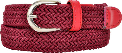 

Altek Women Casual Maroon Canvas Belt