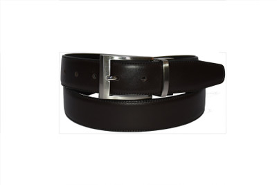 

Pellezzari Men Formal Black Genuine Leather Reversible Belt