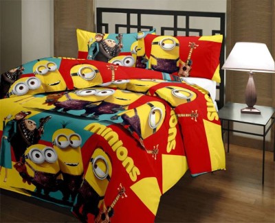 81% OFF on The Great Indian Shop Satin Single Cartoon Bedsheet(1 MINIONS  POLYCOTTON SINGLE BED SHEET, 1 PILLOW COVER, Yellow) on Flipkart |  