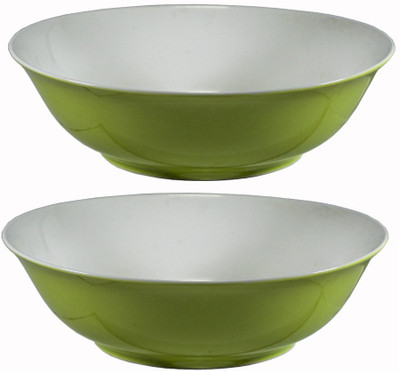 

La Platina Color Bowl Porcelain Bowl Set(Green, Pack of 2)