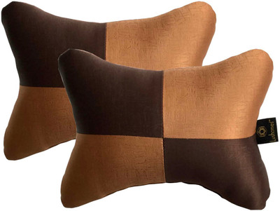 

Lushomes Brown Polyester Car Pillow Cushion for Universal For Car(Contemporary, Pack of 2)