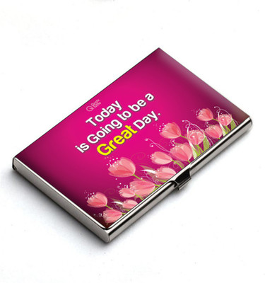

QuoteSutra 10 Card Holder(Set of 1, Pink)