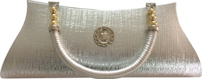 

VEENA Party Silver Clutch