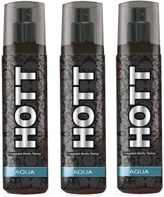 

Hott Aqua Body Spray - For Men(135 ml, Pack of 3)
