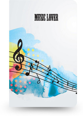 

inkFlap A5 Journal(FlapBook Thin Premium Plain Notebook - Music Lover, White)