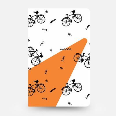 

inkFlap A5 Journal(FlapBook Thin Premium Plain Notebook - Bicycle, White)