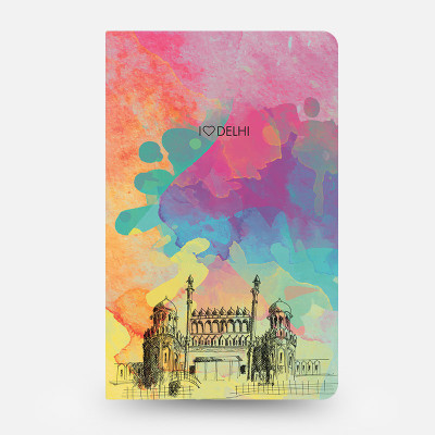 

inkFlap A5 Journal(FlapBook Thin Premium Notebook - I Love Delhi (Red Fort), Multihued)