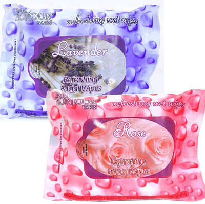 

Coat Me Bonjour Paris Refreshing Wet Facial Wipes - Lavender And Rose(Pack of 50)