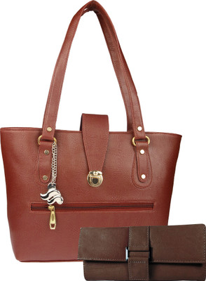

Lady bar Shoulder Bag(Brown)